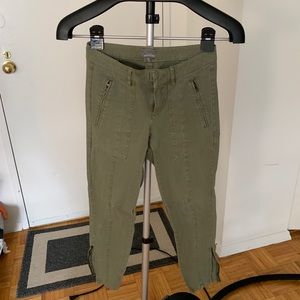 Cropped Zipper Cargo Style Pants